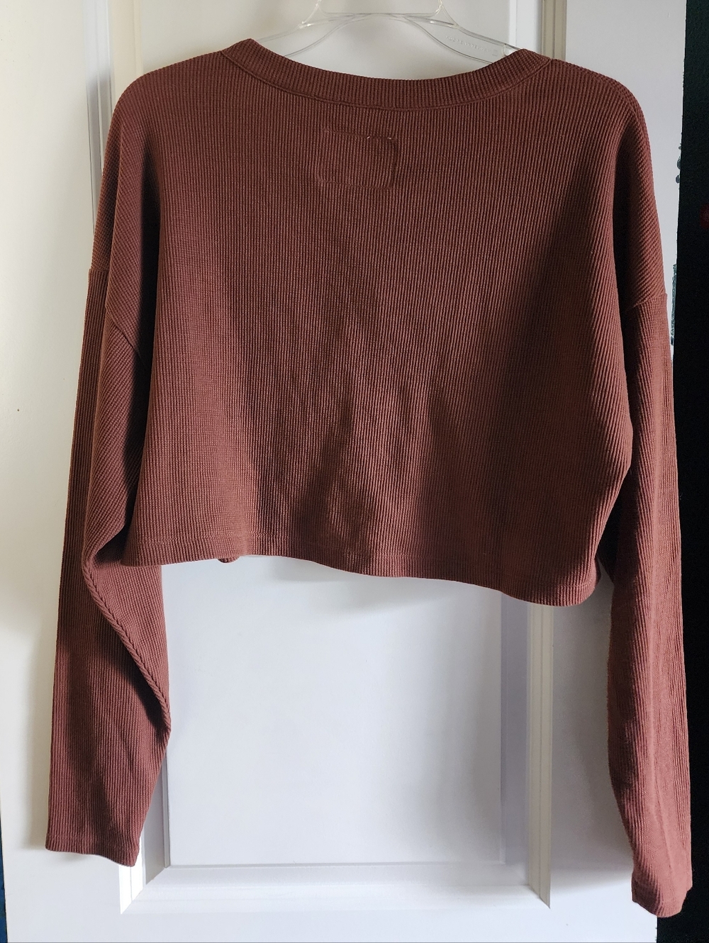 Aeropostale Brown Crop Button Up Cardigan - Picture 5 of 7